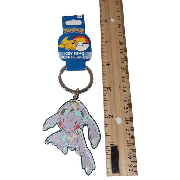 Vintage Pokemon Character - Genesect Steel Bug - Metal Key Ring Keychain 2016 - Picture 2 of 3